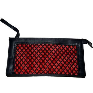 Victoria's Secret Women's Black/Red Zippered Wristlet- 11.25" L, 5.25" H, 1.5" D